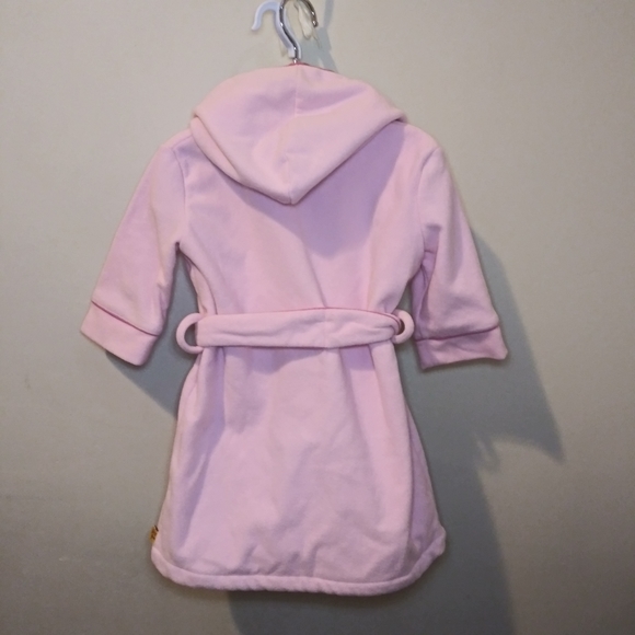 3/$18 Nick & Nora Baby Pink Fleece Sock Monkey Robe - Picture 6 of 12